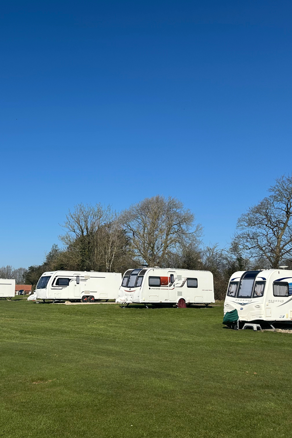 caravans on a pitch